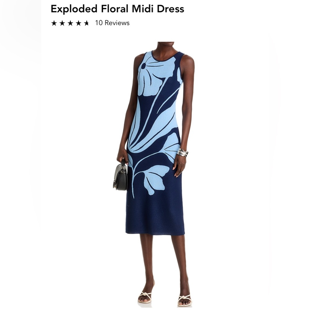 🖤💙NWT Tahari exploded flower midi dress size XL sold out at Bloomingdale's